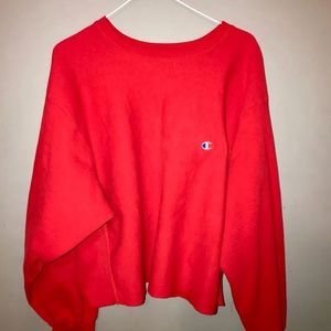 Red Champion crewneck